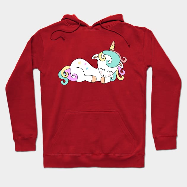 Magic Cute Sleepy Unicorn Hoodie by CuteDesigns